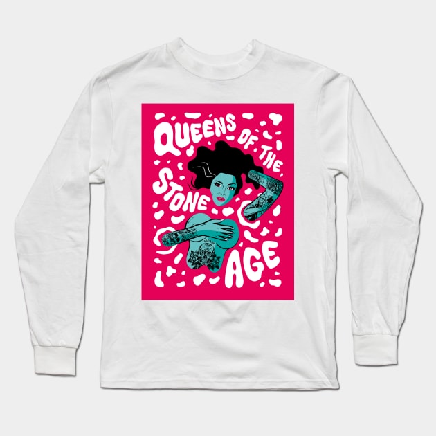 Queens of the Stone Age Poster Long Sleeve T-Shirt by Shwin